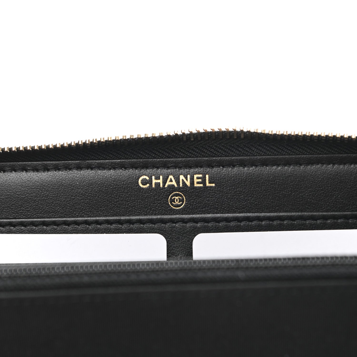 Chanel Shiny Lambskin Gusset Zip Around Waist Belt Wallet Black 6 of 10