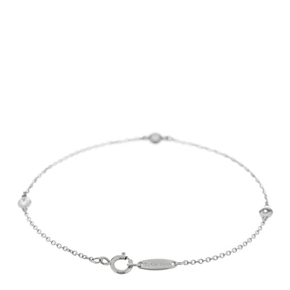 Tiffany Platinum Diamond .15ctw Elsa Peretti Diamonds by the Yard Station Bracelet 2 of 4
