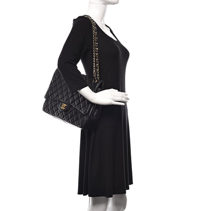 Chanel Lambskin Quilted Maxi Single Flap Black 2 of 23
