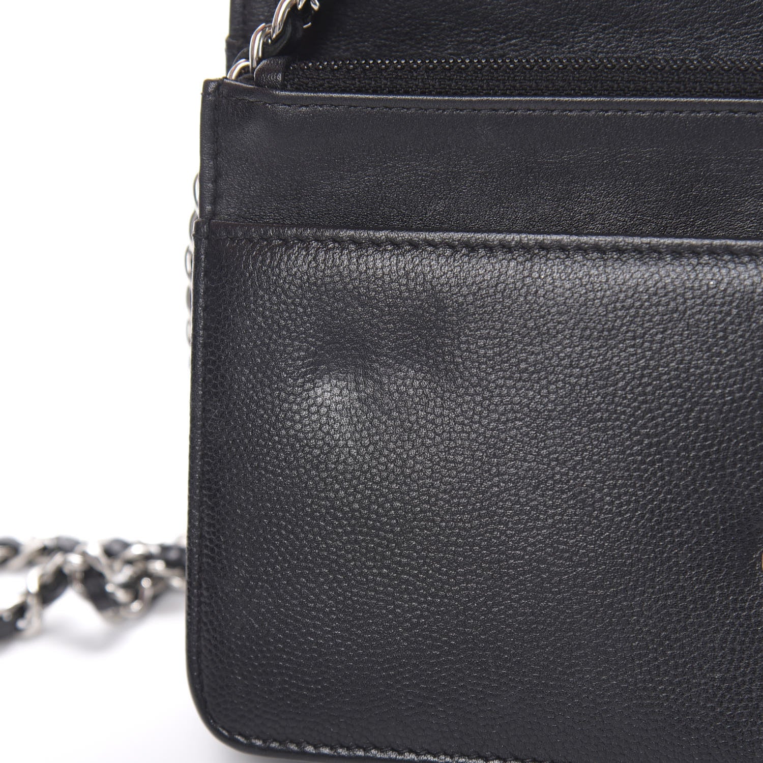 Chanel Caviar Sevruga Wallet On Chain WOC Black 13 of 14