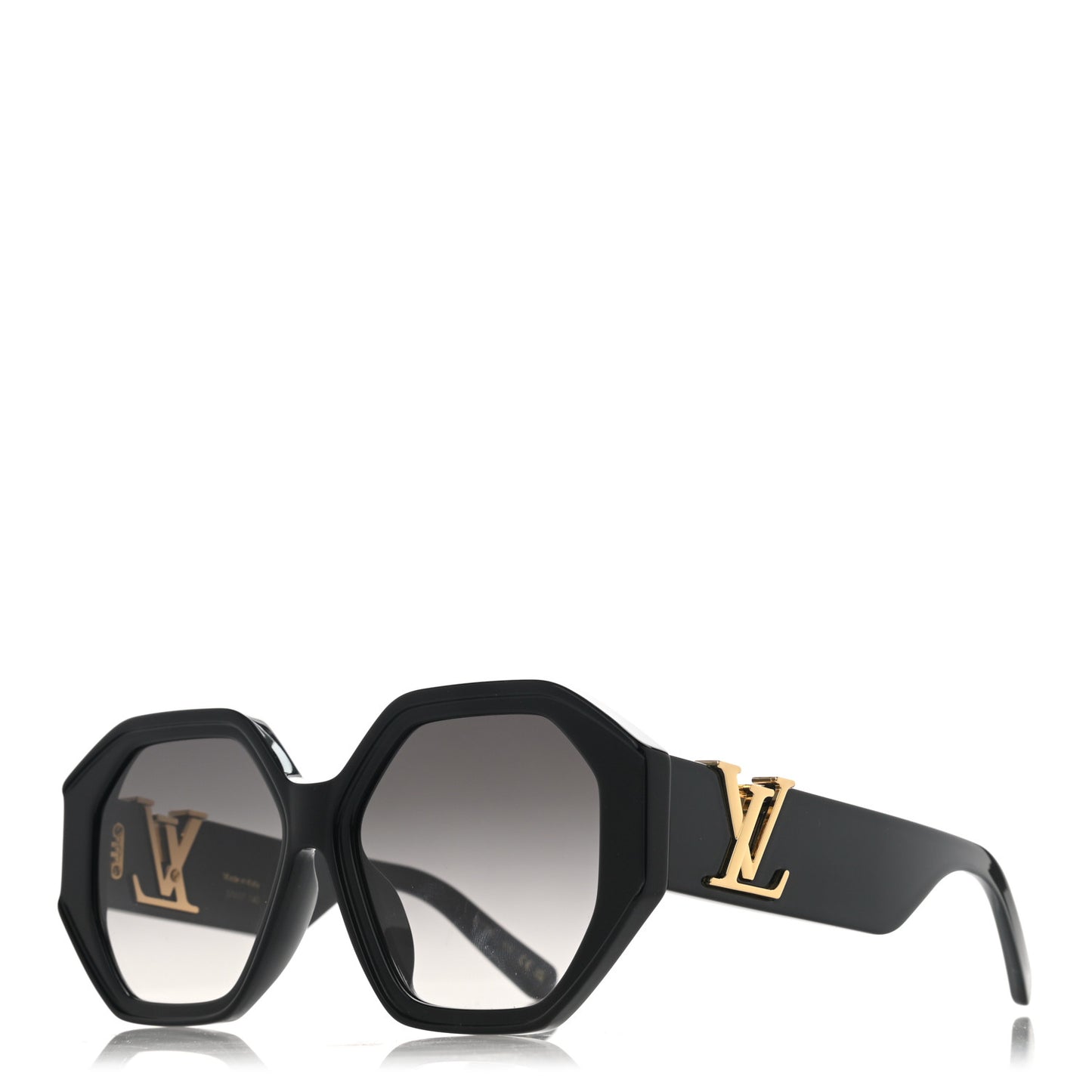 Acetate LV Icon Round Sunglasses Z1728E Black