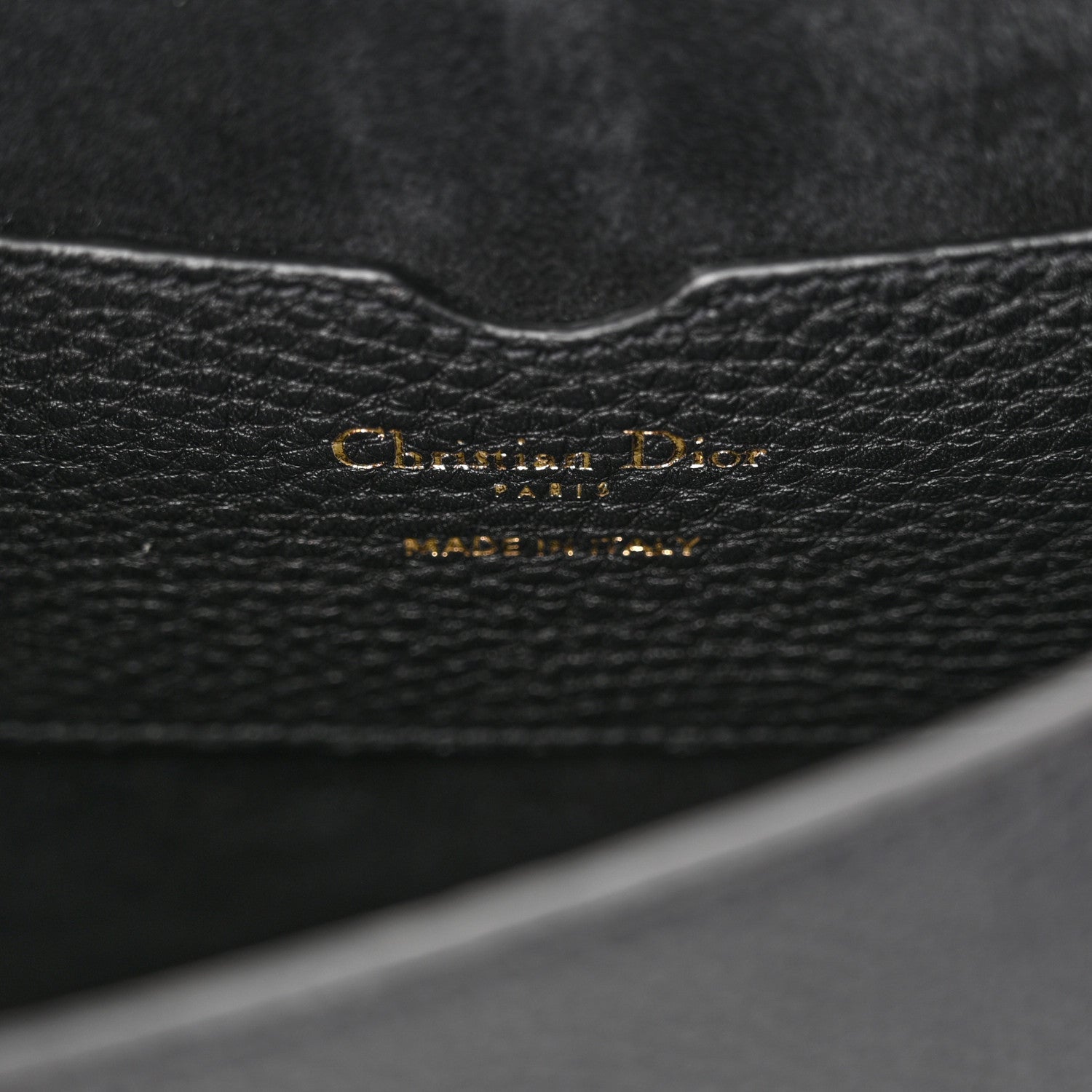 Christian Dior Grained Calfskin Medium Bobby Flap Black 6 of 10
