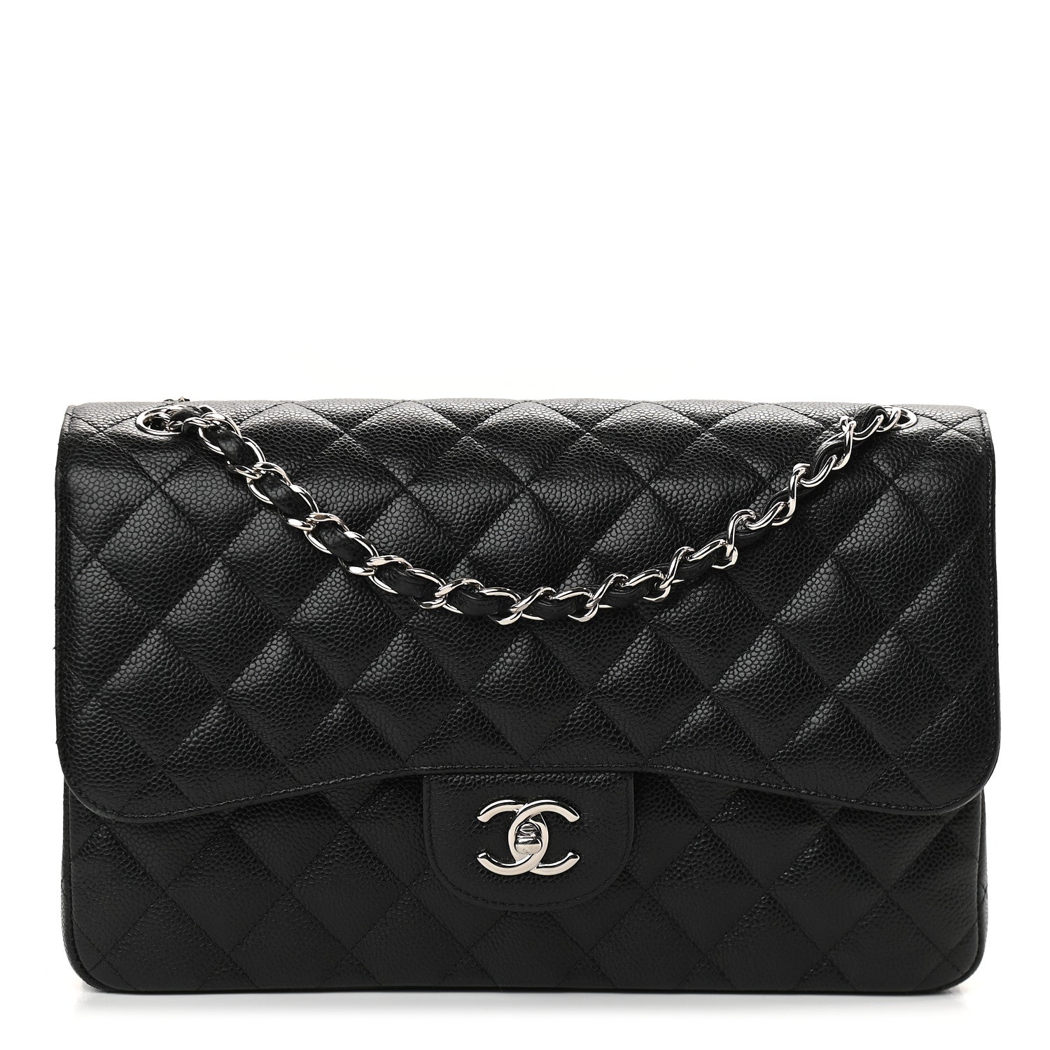Chanel Caviar Quilted Jumbo Double Flap Black 1 of 11