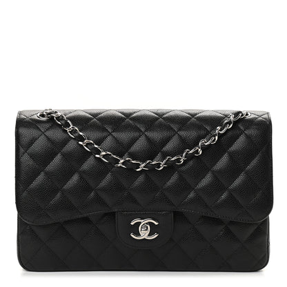 Chanel Caviar Quilted Jumbo Double Flap Black 1 of 11