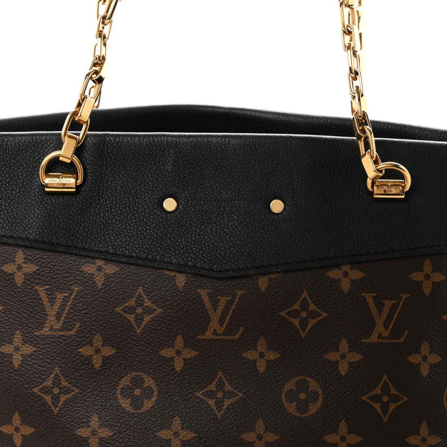 Louis Vuitton Monogram Pallas Shopper Black 7 of 9