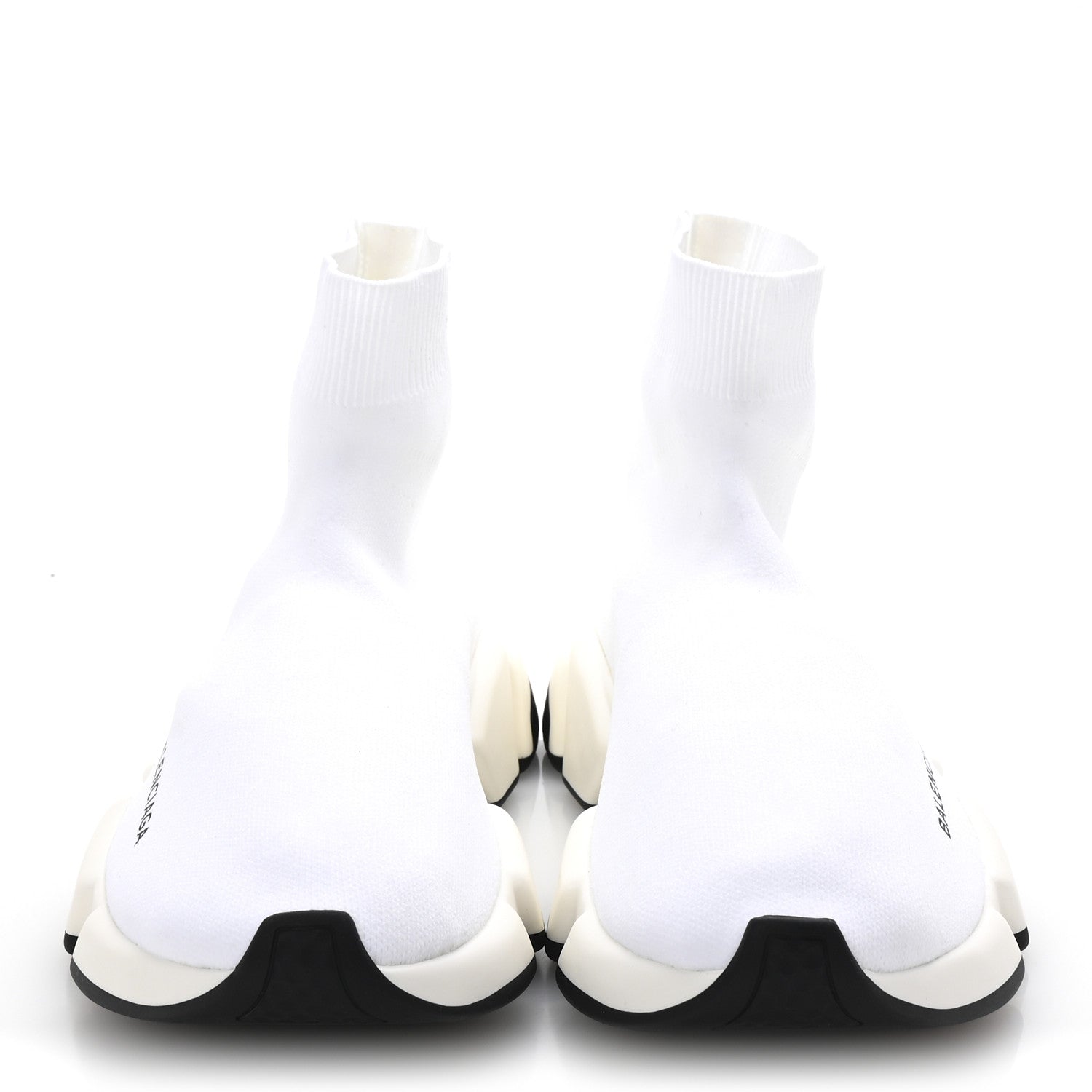 Balenciaga Neoprene Knit Womens Speed Sneakers 38 White 3 of 9