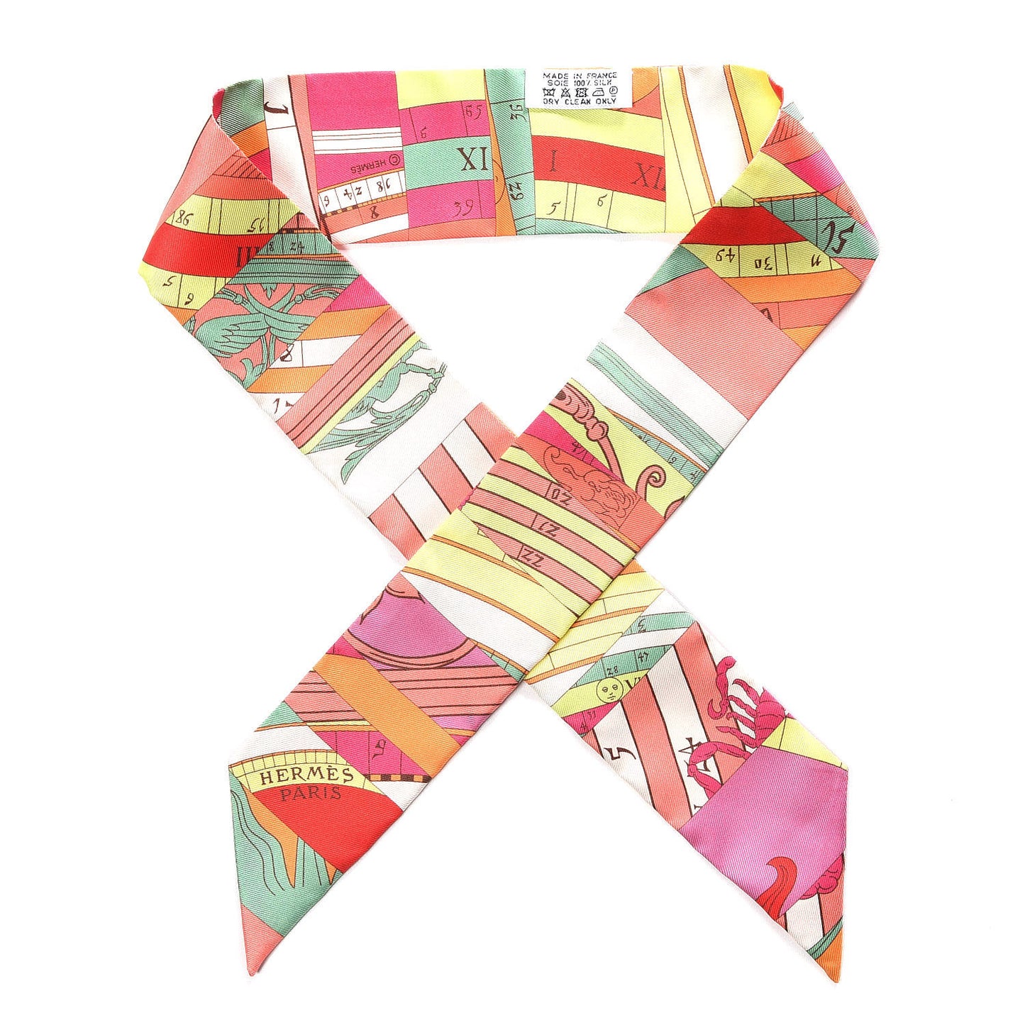 Silk Astrologie Twilly Rose Corail Vert Fluo