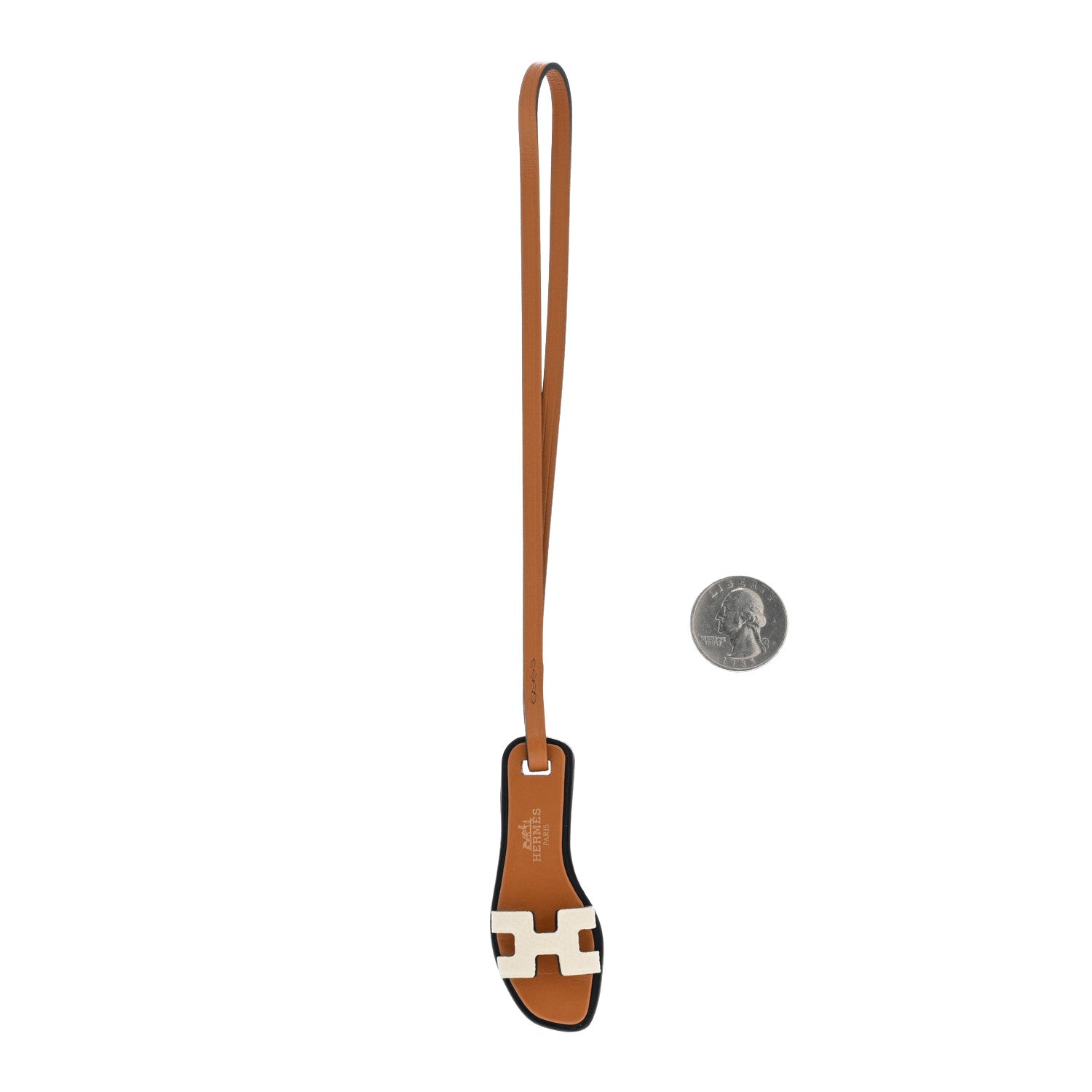 Hermes Epsom Butler Calfskin Hunter Oran Nano Bag Charm Nata 2 of 4