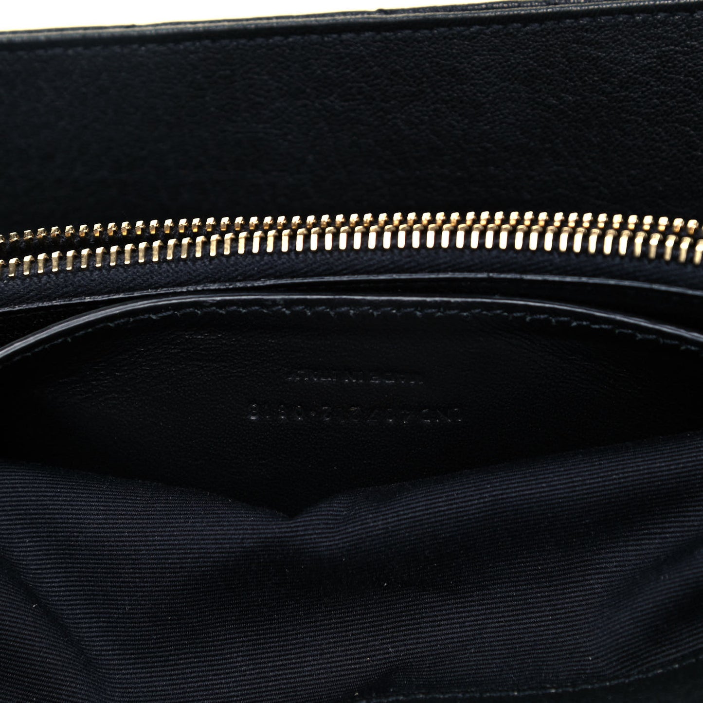Sheepskin Matelasse Chevron Monogram Large College Satchel Black