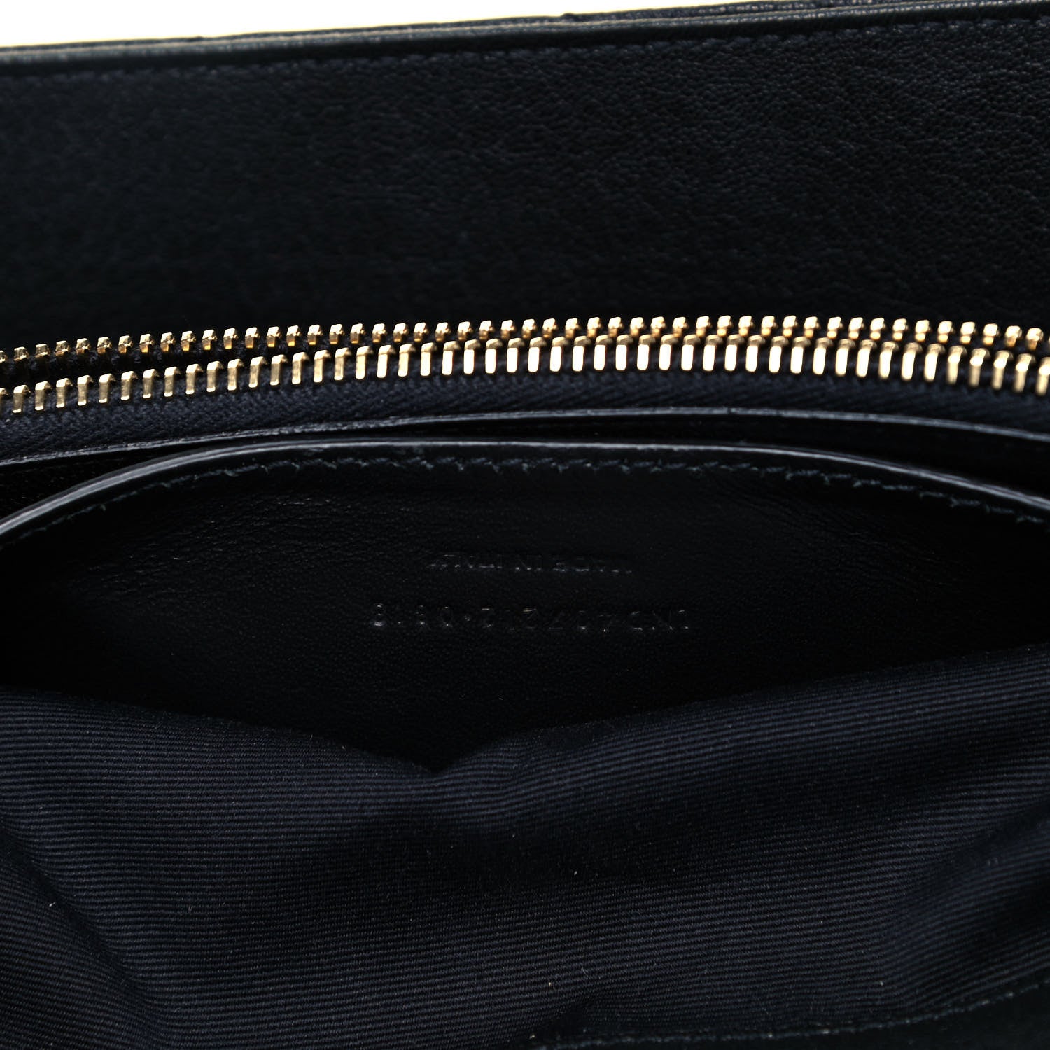 Saint Laurent Sheepskin Matelasse Chevron Monogram Large College Satchel Black 9 of 9