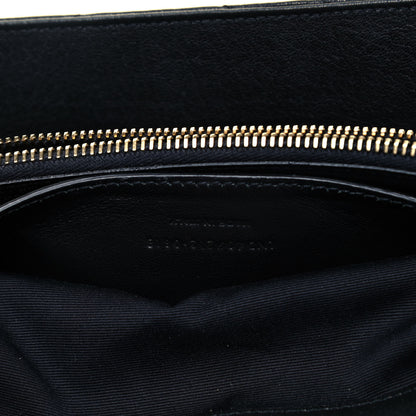 Saint Laurent Sheepskin Matelasse Chevron Monogram Large College Satchel Black 9 of 9