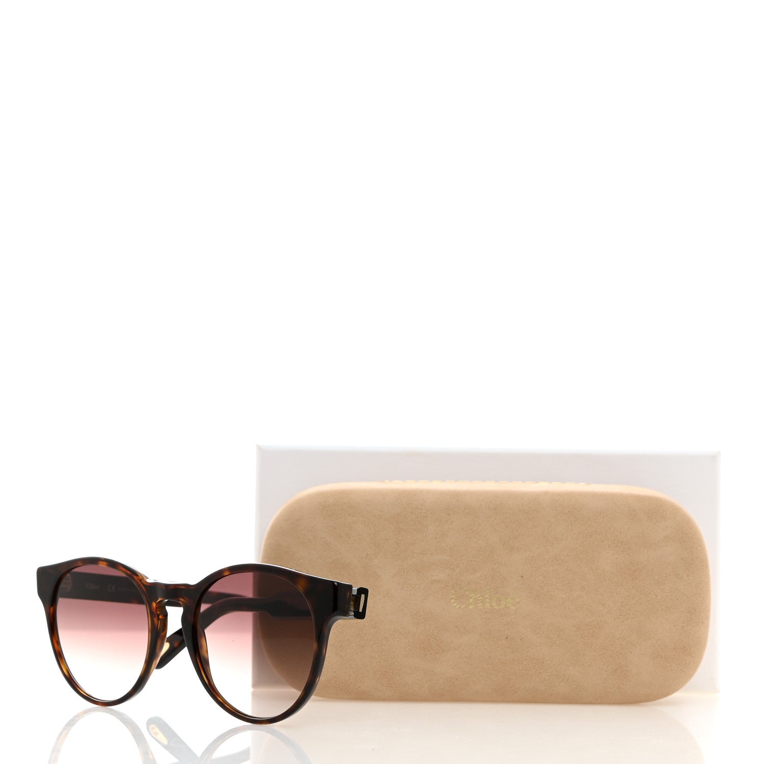 Chloe Oversized Round Sunglasses CE753S Tortoise 7 of 7