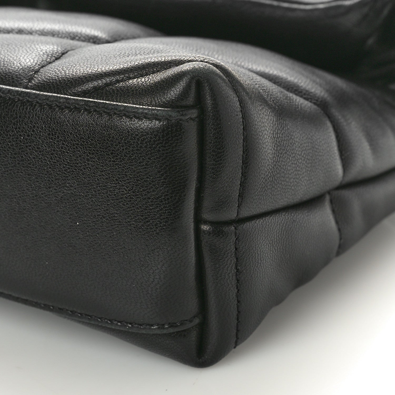 Saint Laurent Lambskin Quilted Toy Loulou Puffer Monogram Monochrome Chain Satchel Black 10 of 13