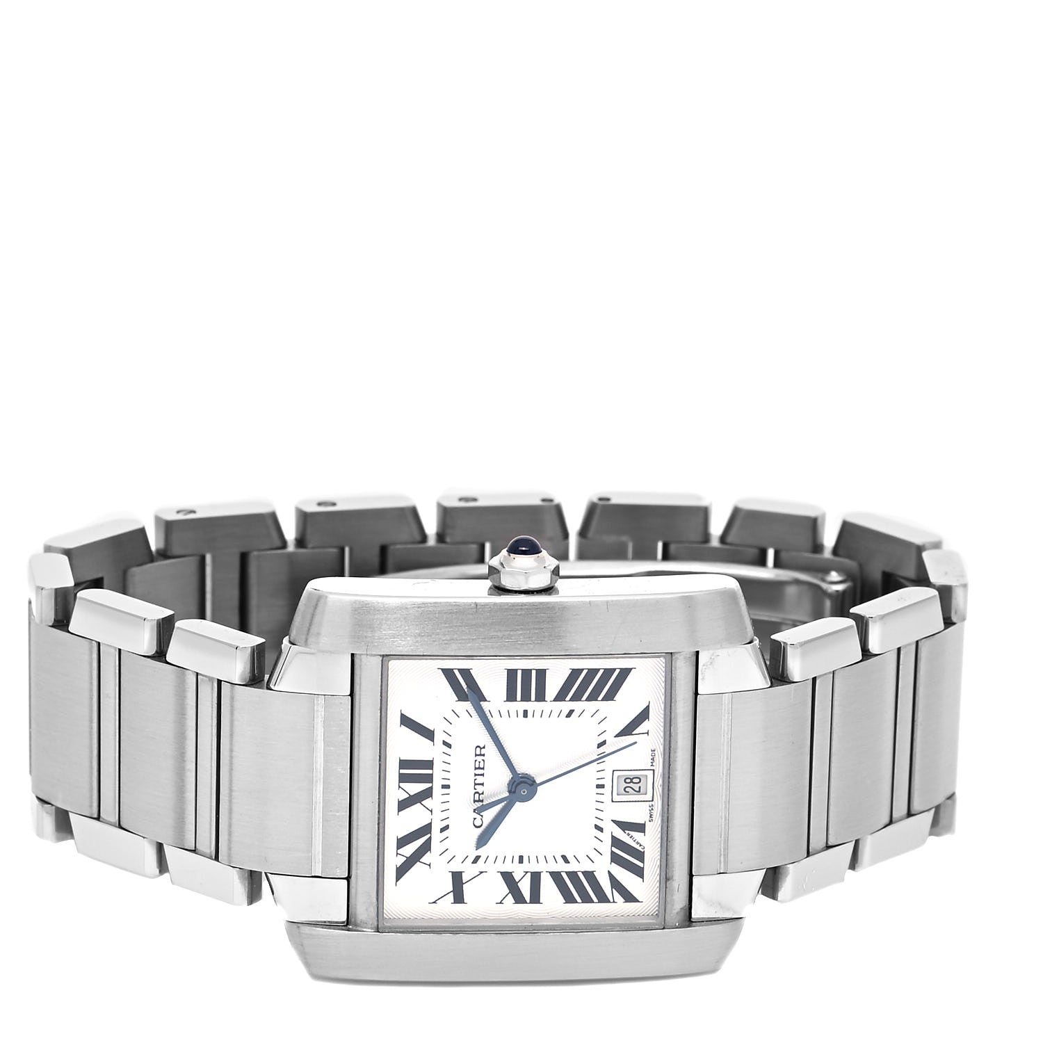 Cartier Stainless Steel 28mm Tank Francaise Automatic Watch 2 of 5
