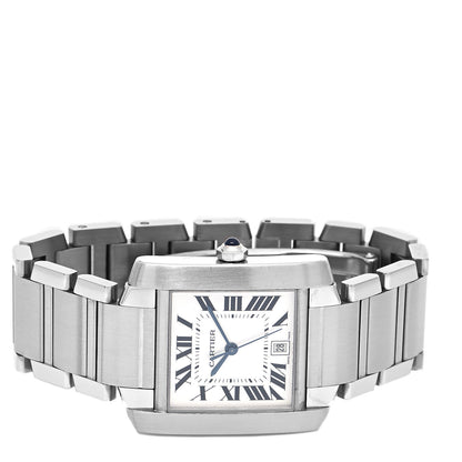 Cartier Stainless Steel 28mm Tank Francaise Automatic Watch 2 of 5