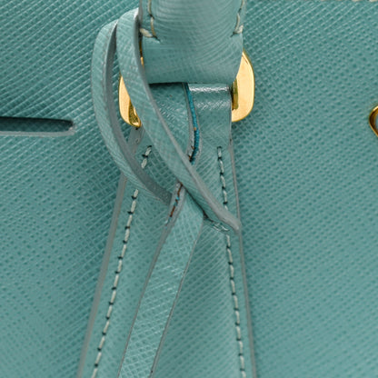 Prada Saffiano Lux Mini Galleria Double Zip Tote Anice 24 of 28
