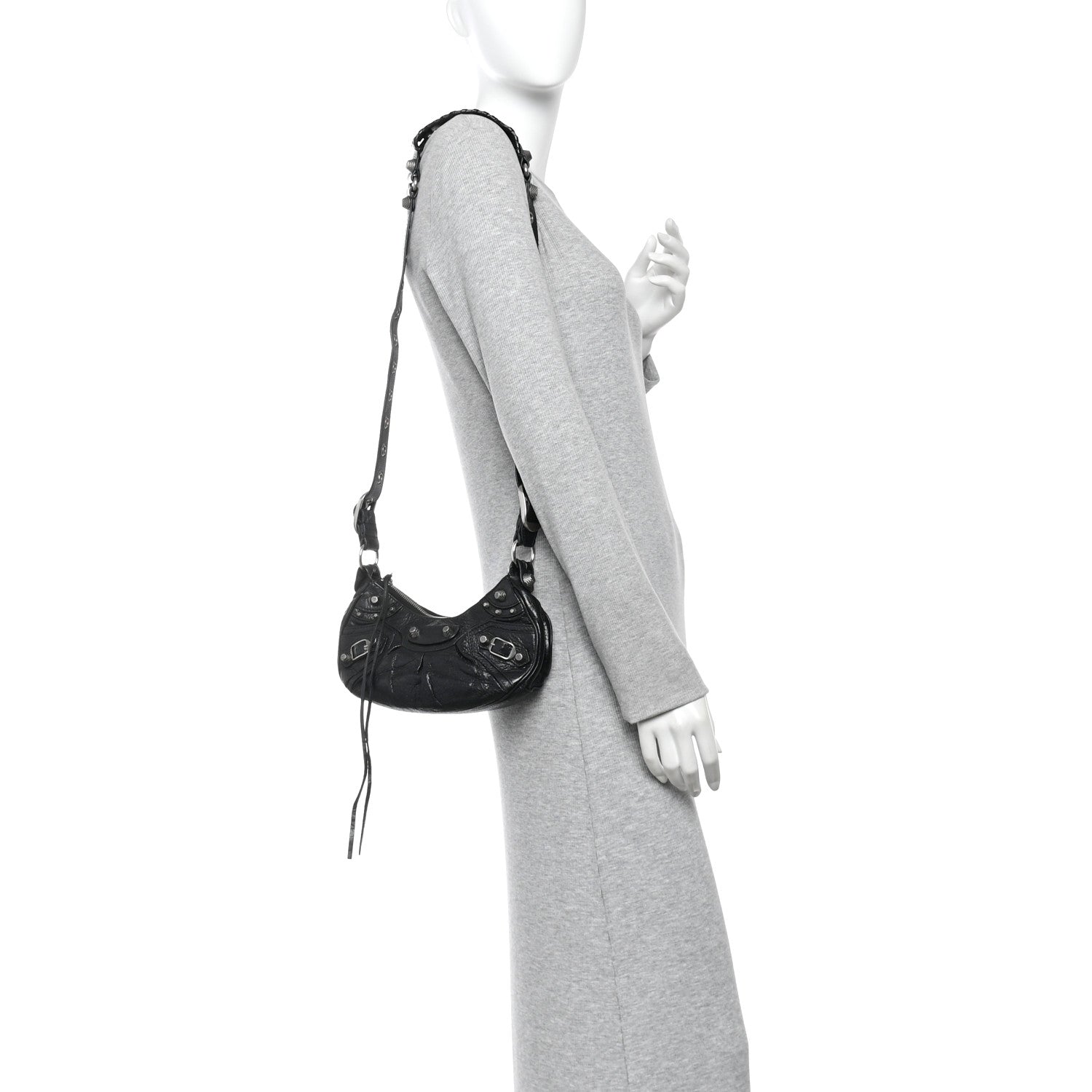 Balenciaga Agneau Arena Le Cagole Shoulder Bag XS Black 2 of 10