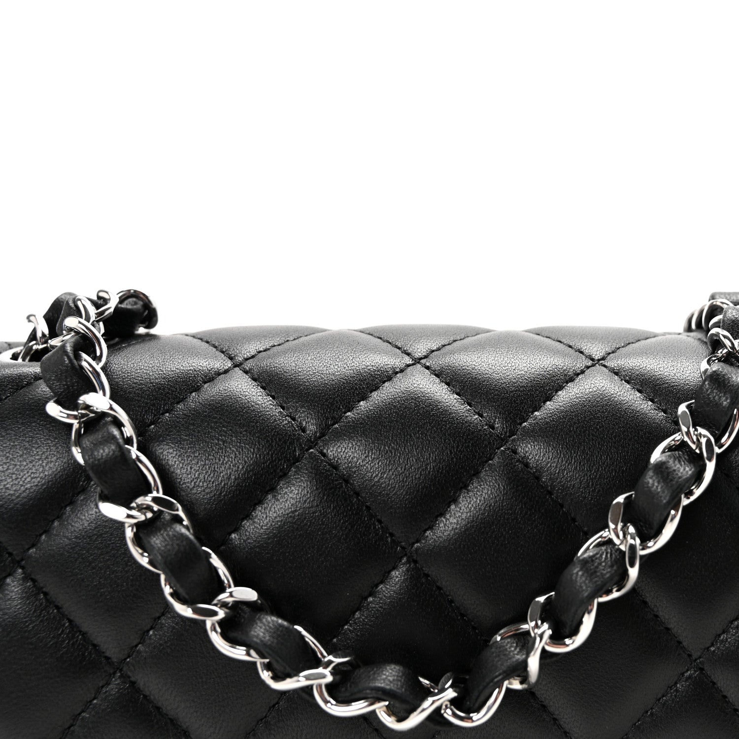 Chanel Lambskin Quilted Mini Rectangular Flap Black 8 of 11