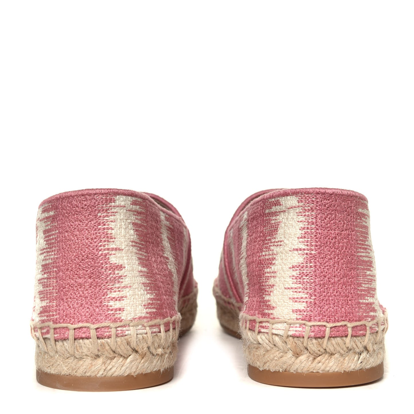 Cotton D-Stripes Embroidered Granville 15mm Espadrilles 38.5 Deep Nude