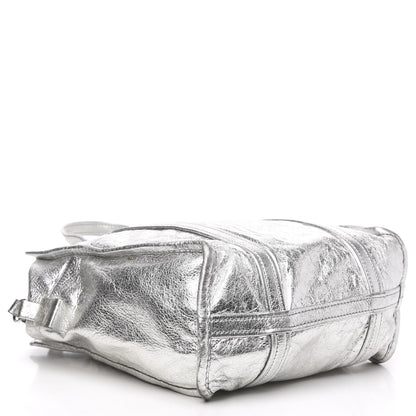 Balenciaga Metallic Calfskin S Bazar Shopper Tote Silver Hardware 4 of 14