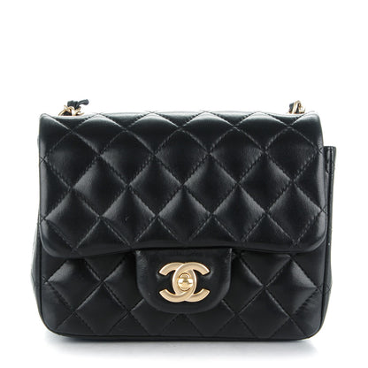 Chanel Lambskin Quilted Mini Square Flap Black 1 of 8