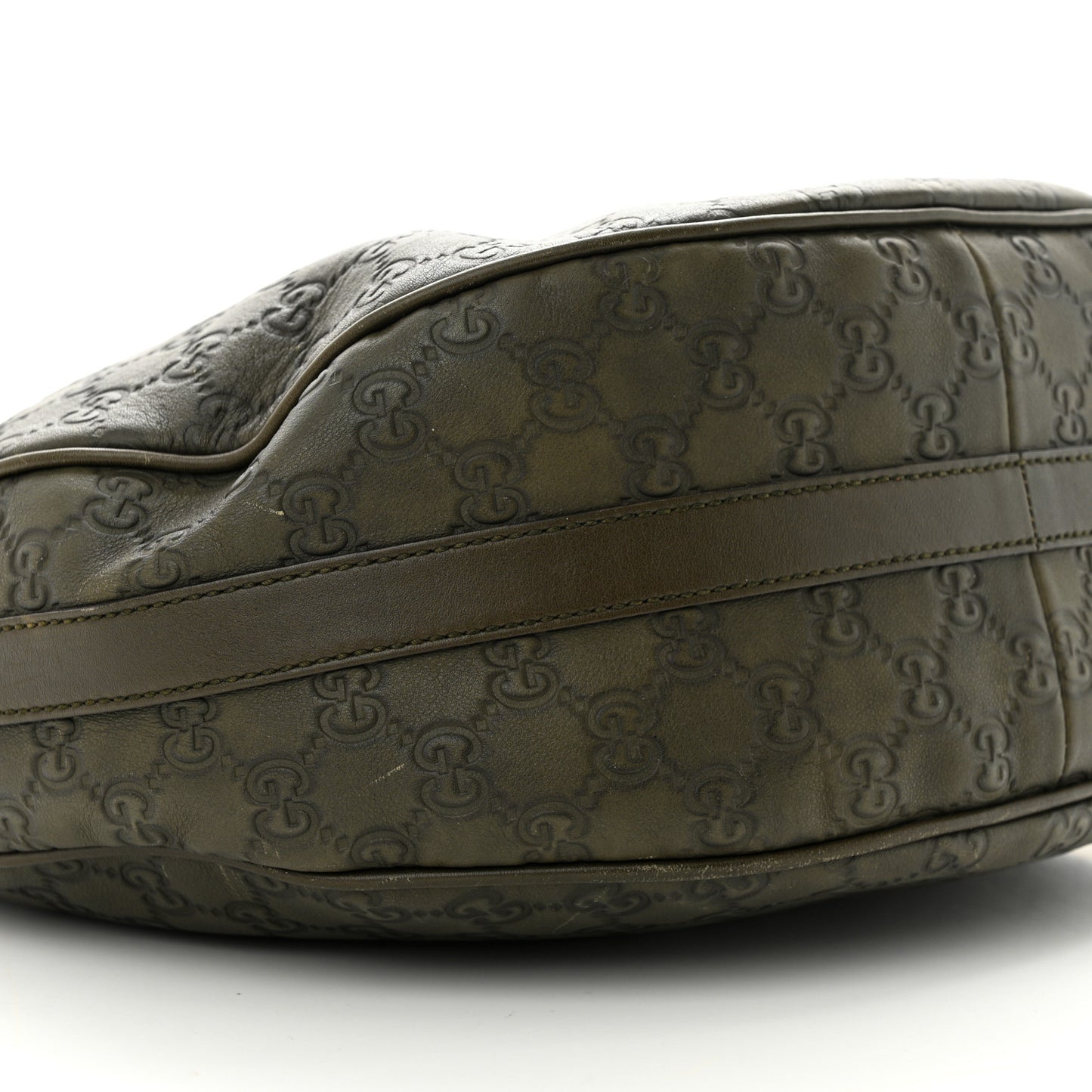 Guccissima Medium GG Twins Hobo Olive Green