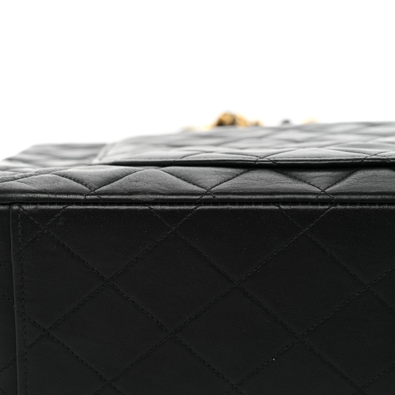 Chanel Lambskin Quilted XL Jumbo Single Flap Black 17 of 19
