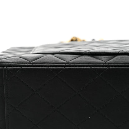 Chanel Lambskin Quilted XL Jumbo Single Flap Black 17 of 19