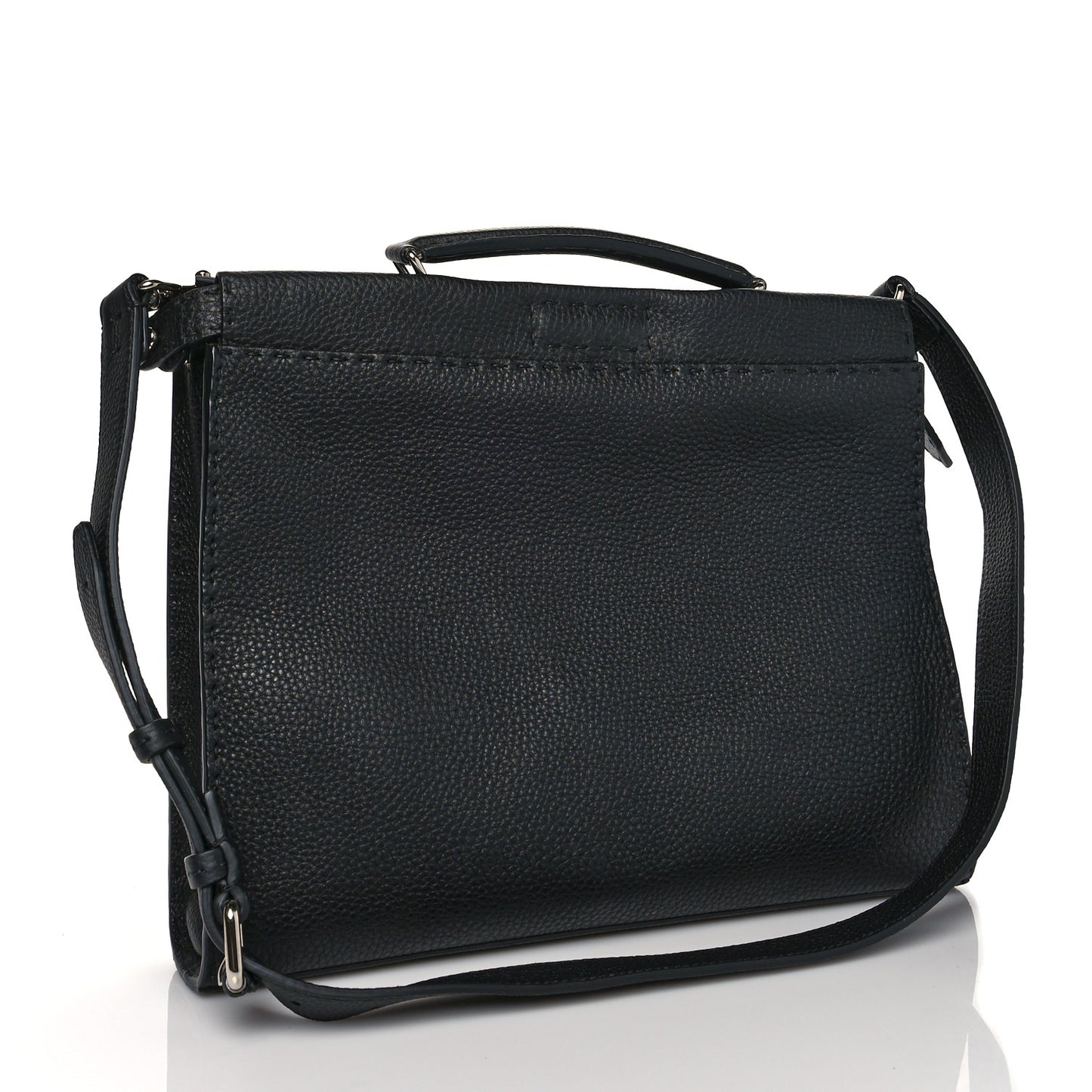 Cuoio Romano Selleria Monster Eyes Large Peekaboo Iconic Fit Satchel Black