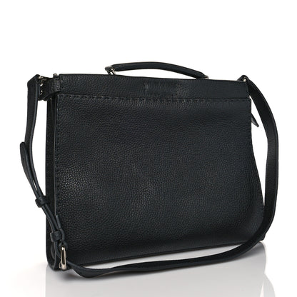 Fendi Cuoio Romano Selleria Monster Eyes Large Peekaboo Iconic Fit Satchel Black 4 of 12