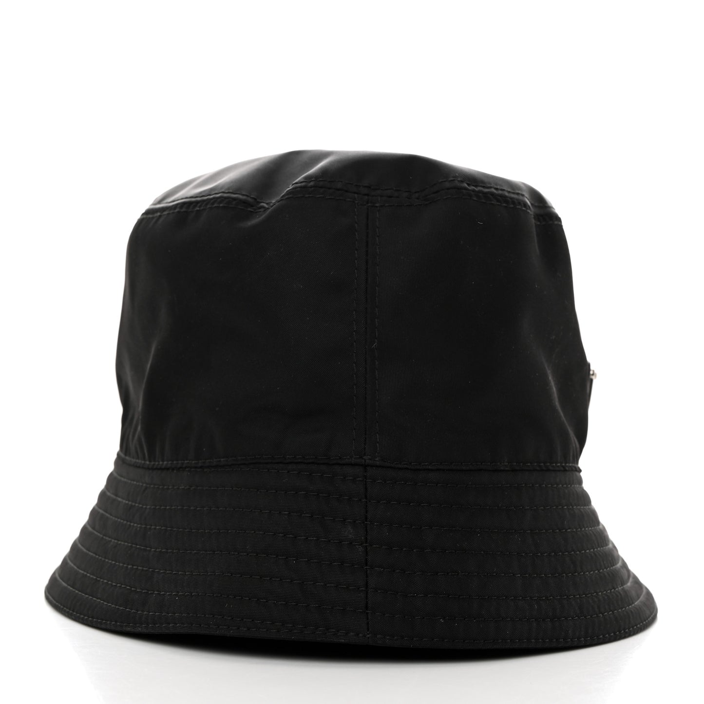 Re-Nylon Metal Triangle Logo Mens Bucket Hat L Black