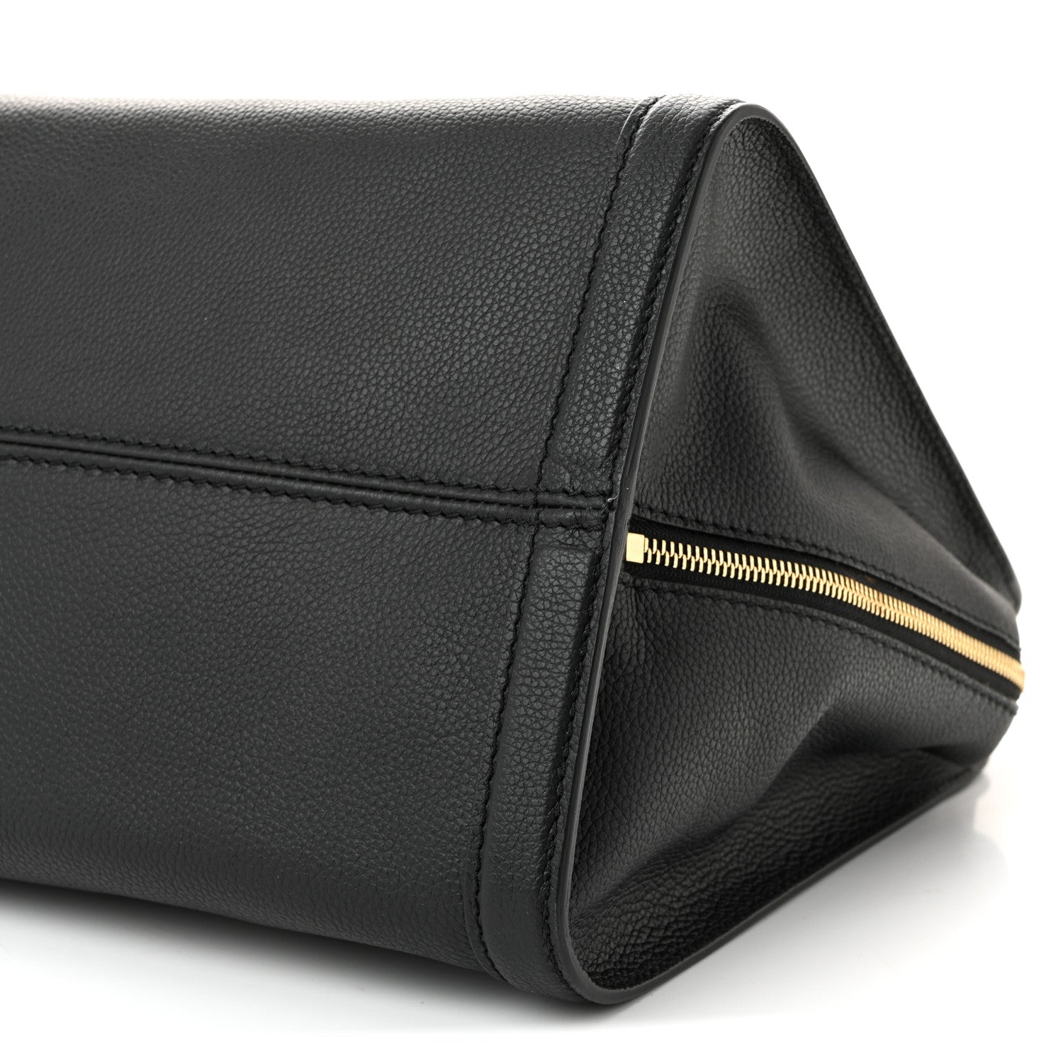 Alexander McQueen Pebbled Calfskin Large Skull Padlock Zip Around Tote Black 10 of 10