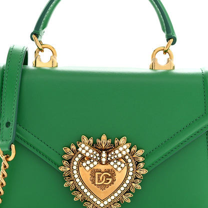 Dolce & Gabbana Smooth Calfskin Small Devotion Envelope Top Handle Bag Green 7 of 10