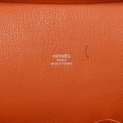 Hermes Taurillon Clemence Jypsiere 28 Orange 6 of 17