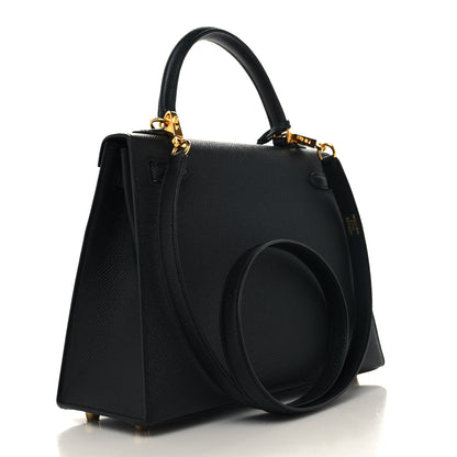Hermes Epsom Kelly Sellier 25 Black 3 of 11