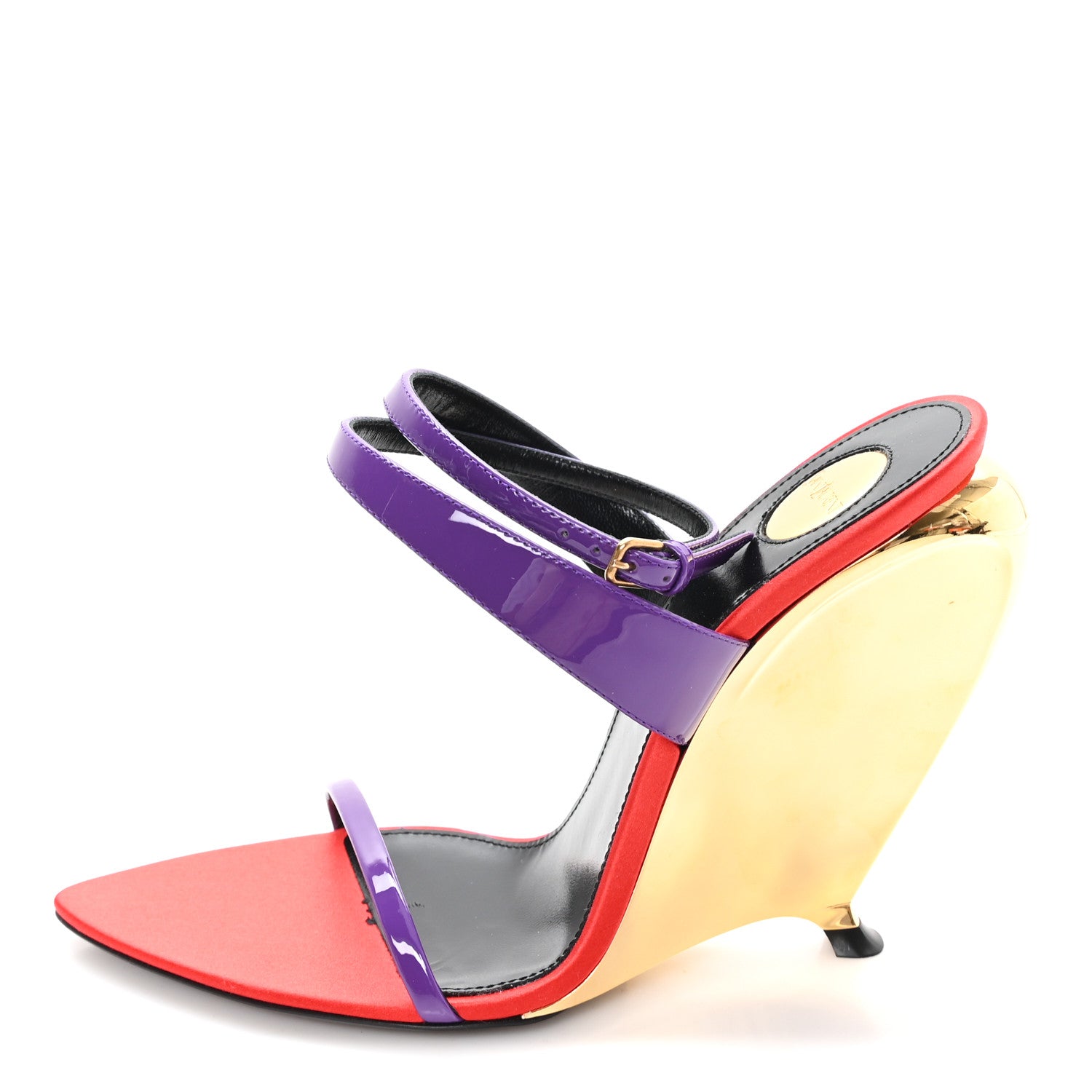 Saint Laurent Vernice Seta Soft Tallulah 110 Sandals 37.5 Acinus Violet 1 of 11
