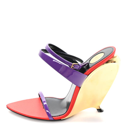 Saint Laurent Vernice Seta Soft Tallulah 110 Sandals 37.5 Acinus Violet 1 of 11