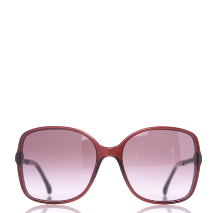 Chanel Lambskin Square Chain Sunglasses 5210-Q Red 4 of 8