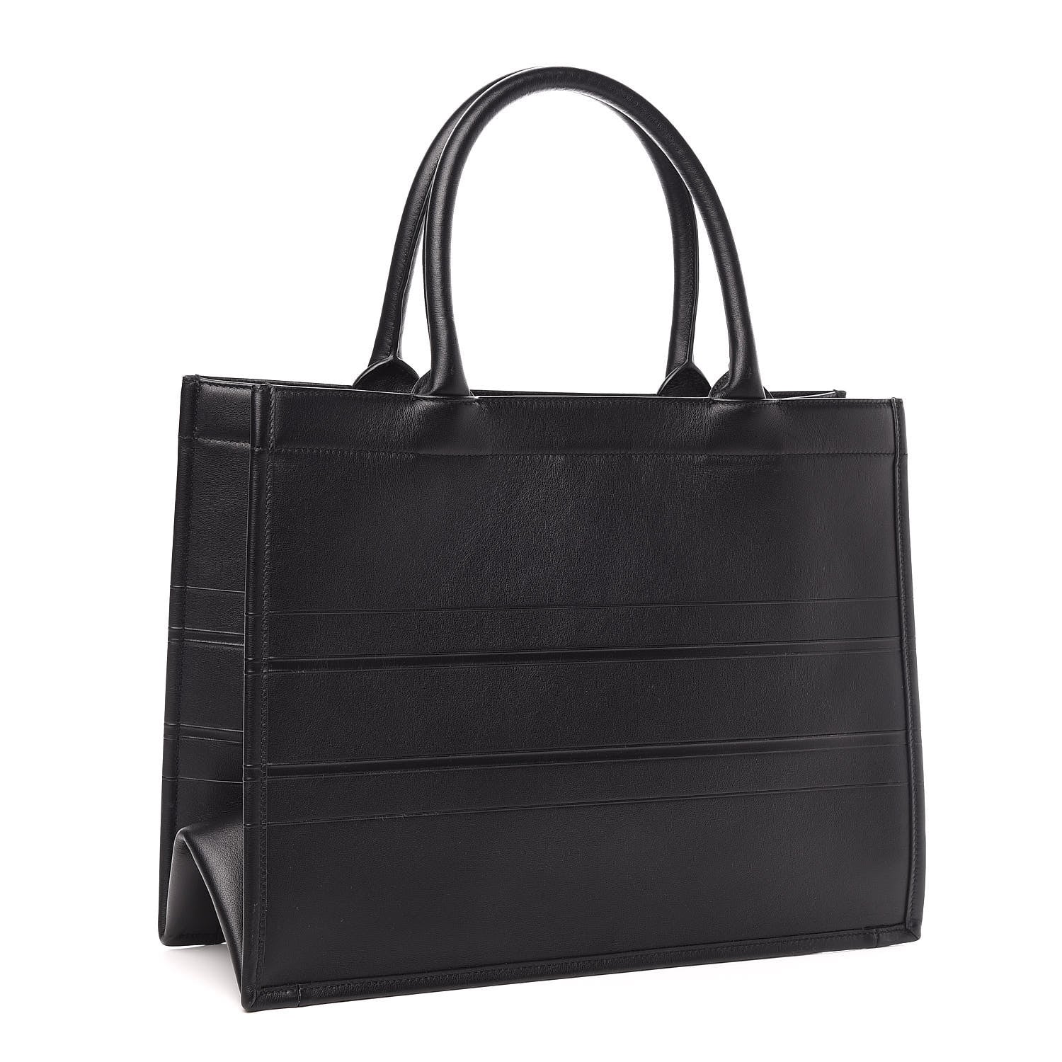 Christian Dior Calfskin Embossed Medium Book Tote Black 3 of 10