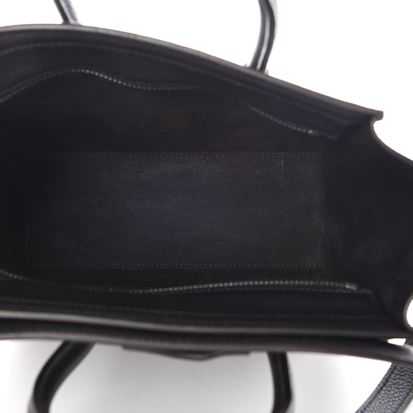 Drummed Calfskin Nano Luggage Black