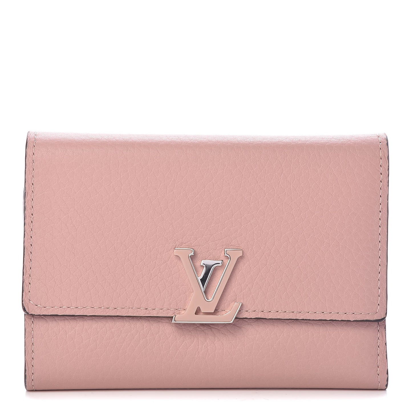 Taurillon Capucines Compact Wallet Magnolia