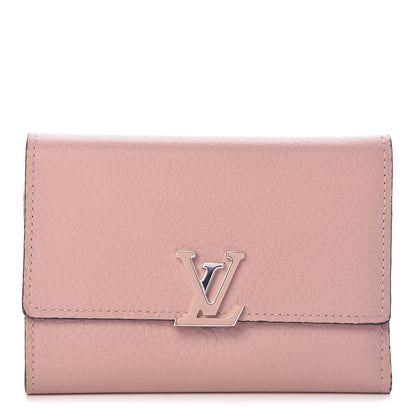 Louis Vuitton Taurillon Capucines Compact Wallet Magnolia 1 of 7