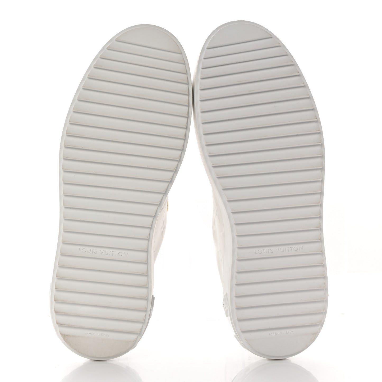 Lambskin Embossed Monogram Time Out Sneakers 38.5 White