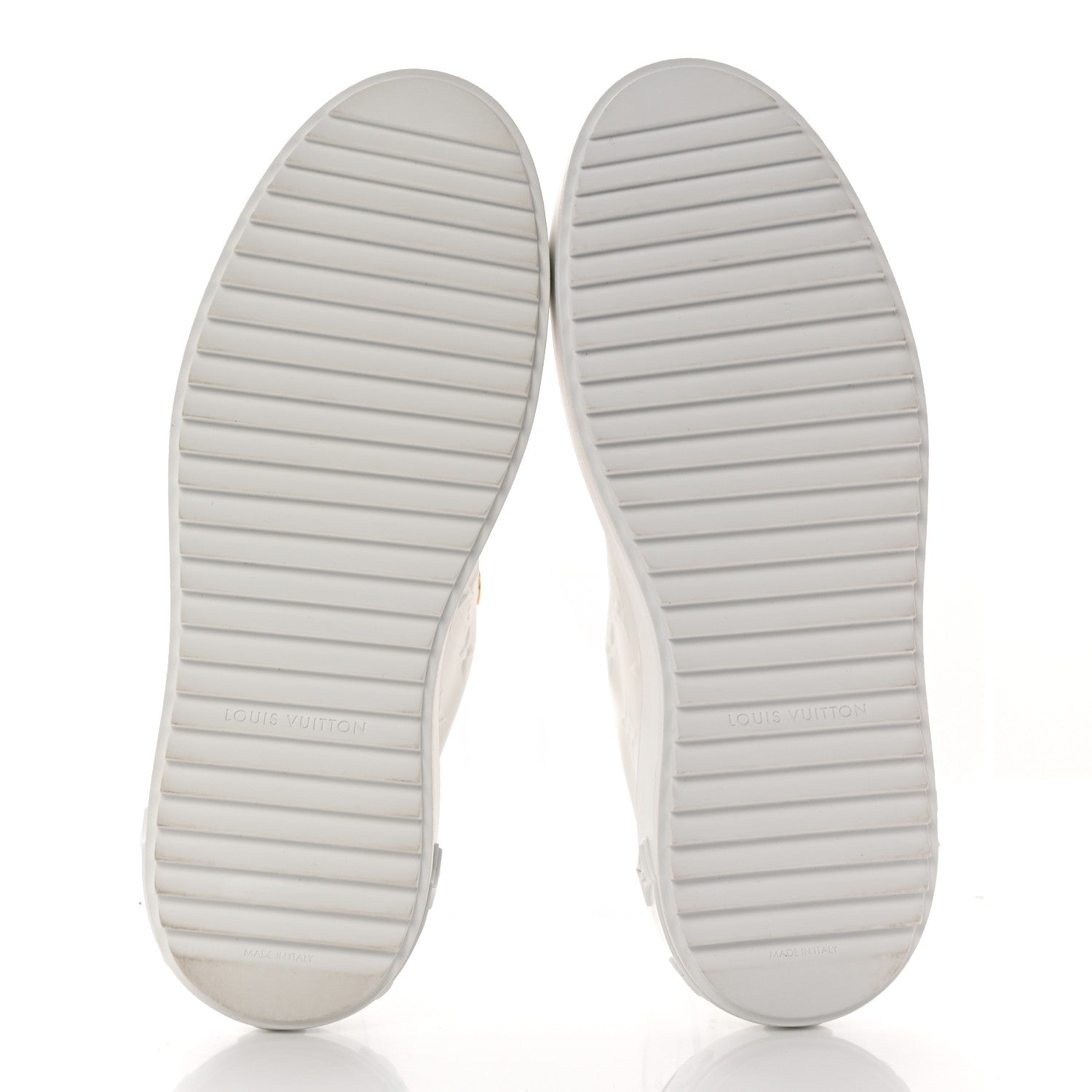 Louis Vuitton Lambskin Embossed Monogram Time Out Sneakers 38.5 White 6 of 12
