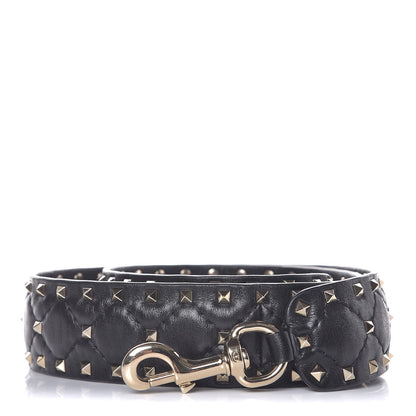 Valentino Garavani Lambskin Rockstud Spike Shoulder Strap Black 1 of 4