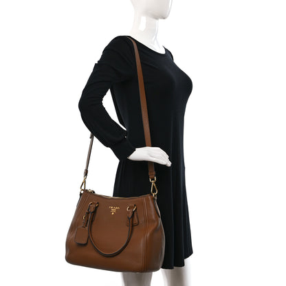 Prada Vitello Phenix Shoulder Bag Cannella 2 of 11