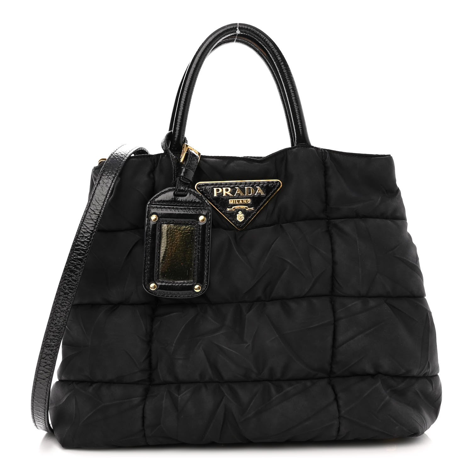 Prada Tessuto Nylon Quilted Tote Black 1 of 12