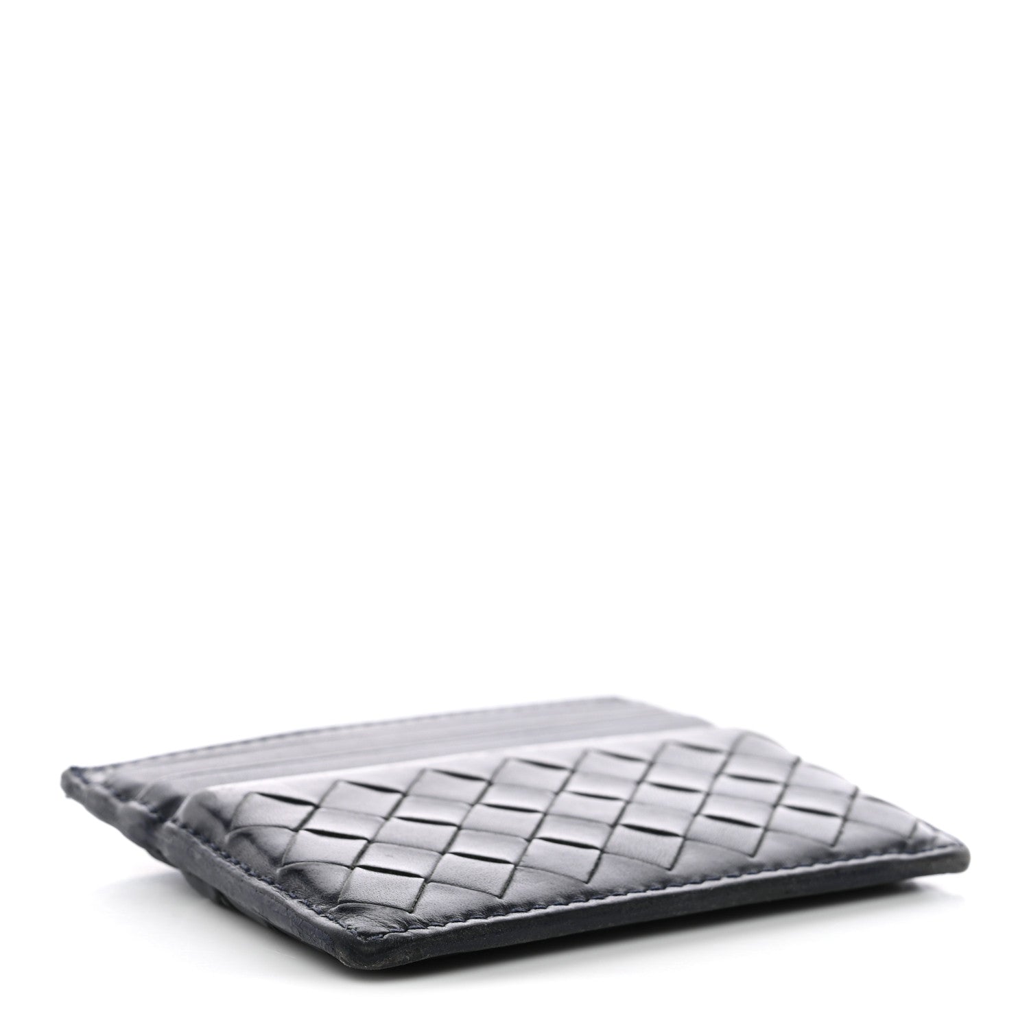 Bottega Veneta Nappa Intrecciato Card Holder Deep Blue 4 of 11