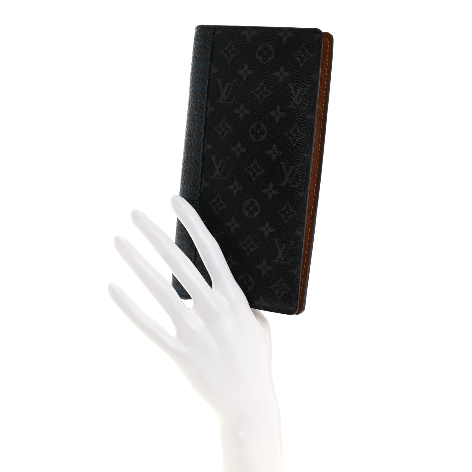 Louis Vuitton Monogram Eclipse Patchwork Portefeuille Brazza Wallet 2 of 7