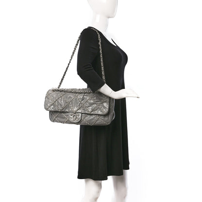 Chanel Calfskin Ultra Stitch Oversized Flap Grey 2 of 9